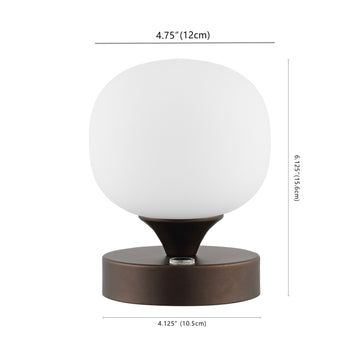 Owen 6.13" Bohemian Farmhouse Iron Rechargeable Integrated LED Table Lamp - JONATHAN Y